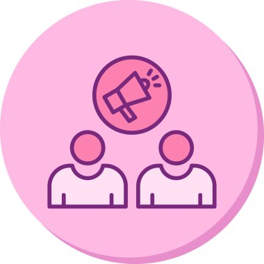 Sosyal etki simgesi, vektör illüstrasyonu basit tasarım