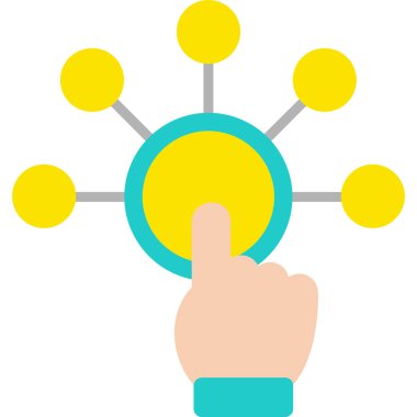 Etkileşimli web simgesi vektör illüstrasyonu