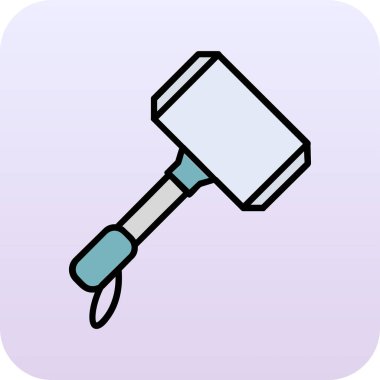 Çekiç ağı simgesi, basit vektör illüstrasyonu 