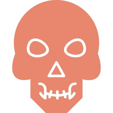 Kafatası. Web simgesi basit illüstrasyon