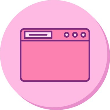 Tarayıcı. Web simgesi vektör illüstrasyonu