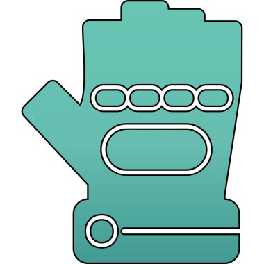 Eldiven simgesi, vektör illüstrasyonu basit tasarım