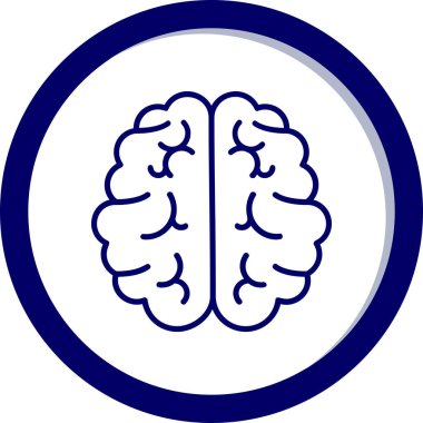 Beyin. Web simgesi basit illüstrasyon 