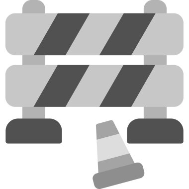 Trafik Bariyeri vektör tasarım şablonu        