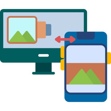 Resim web simgesi, vektör çizim 