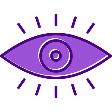 vizyon. Web simgesi basit illüstrasyon