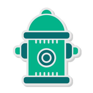 Yangın musluğu simgesinin vektör illüstrasyonu           