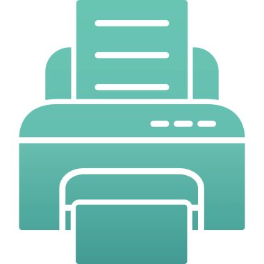 yazıcı web simgesi basit illüstrasyon 