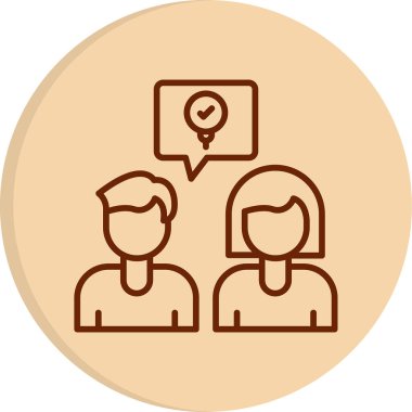 Takım beyin fırtınası fikirleri simgesi, vektör illüstrasyonu basit tasarım