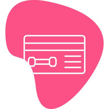 Üye Kart simgesi, vektör illüstrasyonu basit tasarım