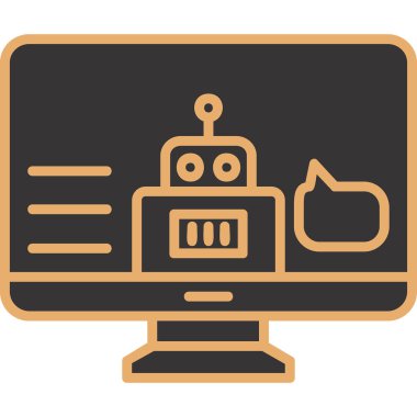 - Asistanım. Web simgesi basit illüstrasyon