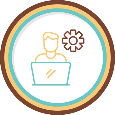 Yazılım Geliştirici Web simgesi vektör çizimi