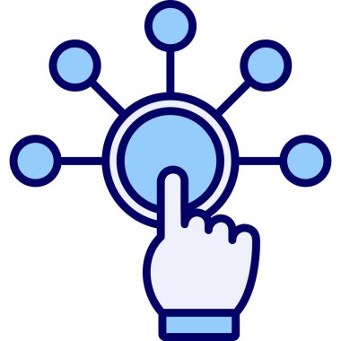 Etkileşimli web simgesi vektör illüstrasyonu