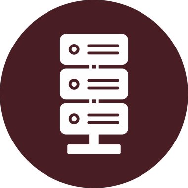 bilgisayar sunucu simgesi, vektör illüstrasyonu basit tasarım