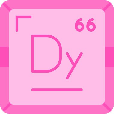 Dysprosium modern simgesinin vektör çizimi              