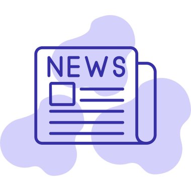 Bir gazete simgesinin vektör illüstrasyonu