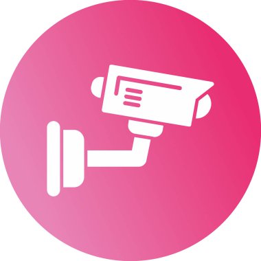 Bir CCTV kamerasının vektör simgesi, illüstrasyon  