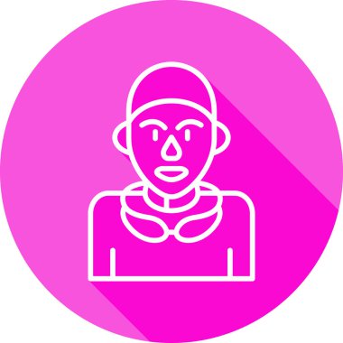 Yüzücü ağ simgesi, vektör illüstrasyonu