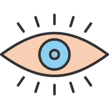 vizyon. Web simgesi basit illüstrasyon