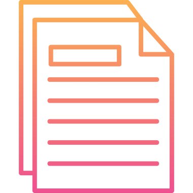 Belge. Web simgesi basit illüstrasyon