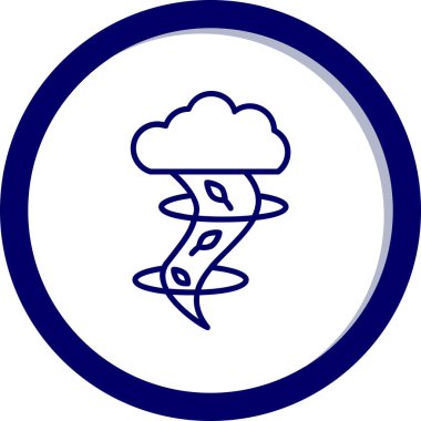 Tornado simgesi, vektör illüstrasyonu basit tasarım