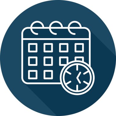 Zamanlama simgesi, vektör illüstrasyonu