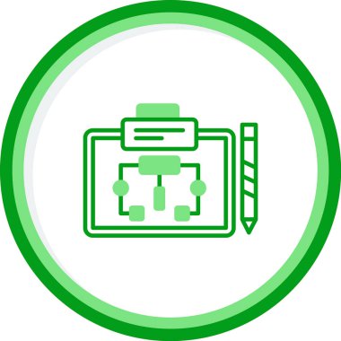 Basit illüstrasyon web simgesi planlama 