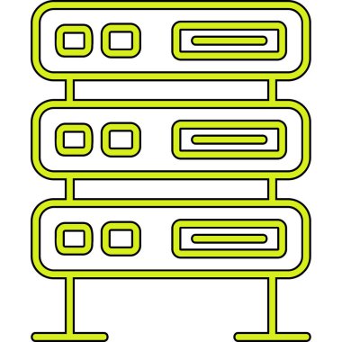 bilgisayar sunucu simgesi, vektör illüstrasyonu basit tasarım