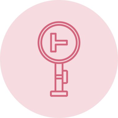 T Junction simgesi vektör illüstrasyonu      