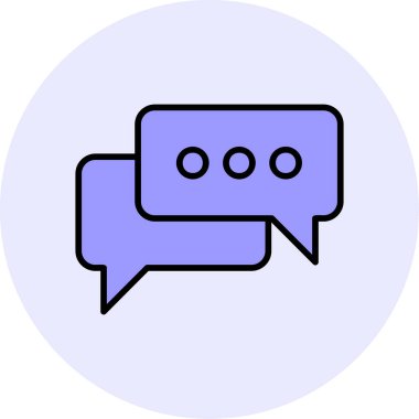 Sohbet baloncukları simgesi, vektör illüstrasyonu basit tasarım