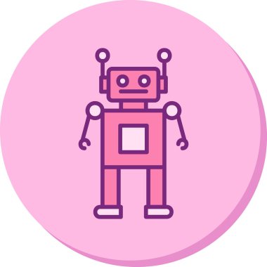robot. Web simgesi basit illüstrasyon 