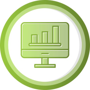 Analiz web simgesi, vektör illüstrasyonu