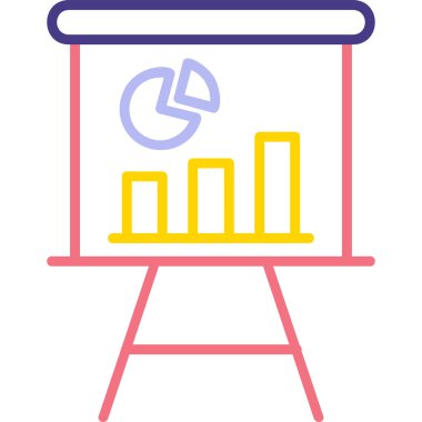 sunum simgesi, vektör illüstrasyonu 