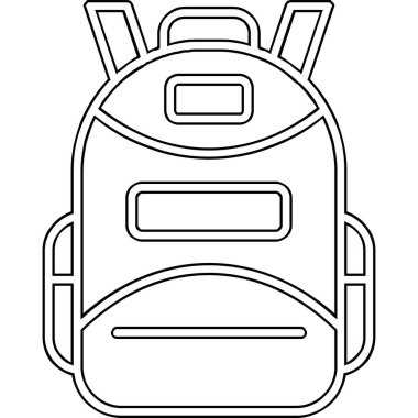 Sırt çantası. Web simgesi basit illüstrasyon