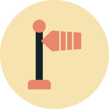 Modern Rüzgar İşareti simgesinin vektör illüstrasyonu                