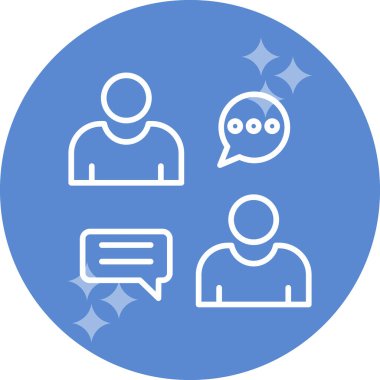 sohbet simgesi, vektör illüstrasyonu basit tasarım