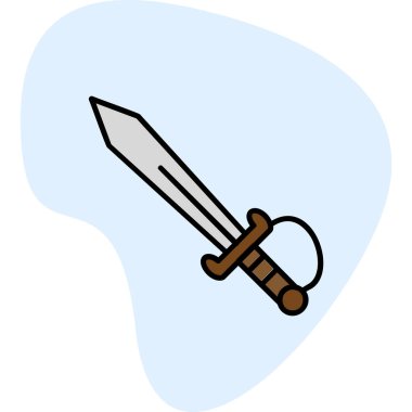 kılıç simgesi, vektör illüstrasyonu basit tasarım