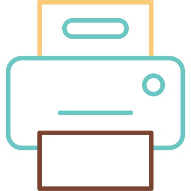 Yazıcı. Web simgesi basit illüstrasyon 