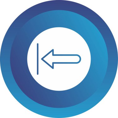 Sol ok simge vektör çizim        