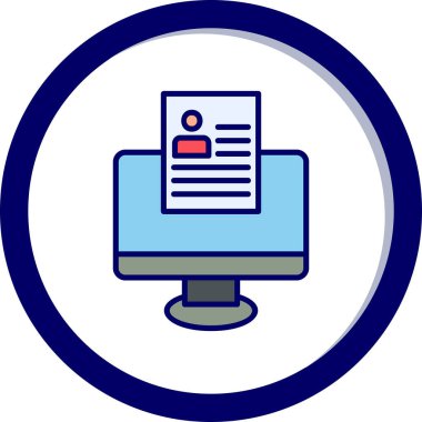 Çevrimiçi Web simgesi, vektör illüstrasyonu