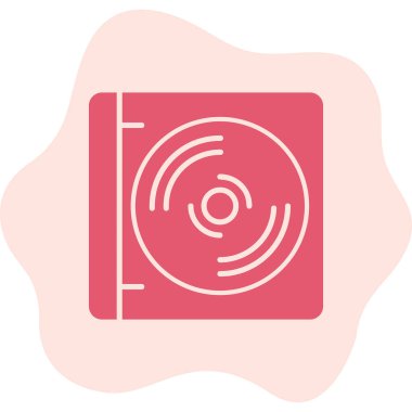 CD mi? Web simgesi basit illüstrasyon                