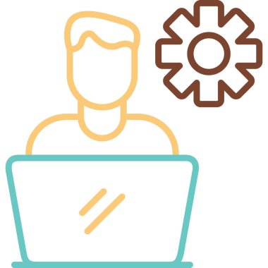 Yazılım Geliştirici Web simgesi vektör çizimi