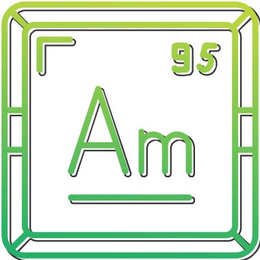 Amerikan ikonu. Doğrusal Biçim Tasarımı. Vektör illüstrasyonu 