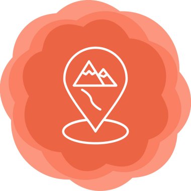 Harita simgesi, konum konsept vektör illüstrasyonu