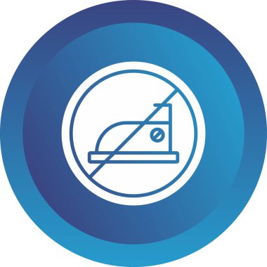 Ütü simgesi yok, illüstrasyon izole vektör sembolü