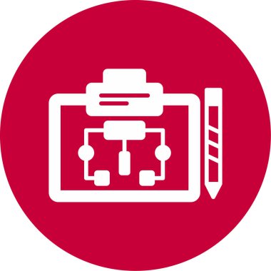 Basit illüstrasyon web simgesi planlama 