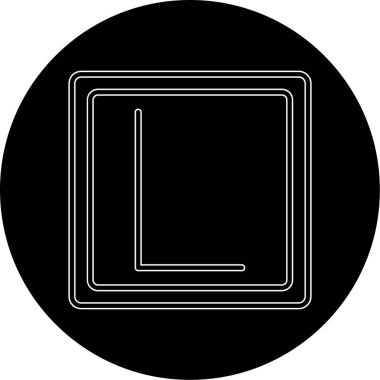 Simge, eğitim düğmesi, vektör illüstrasyonu öğreniliyor 