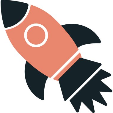 İzole edilmiş arkaplanda roket ağ simgesi