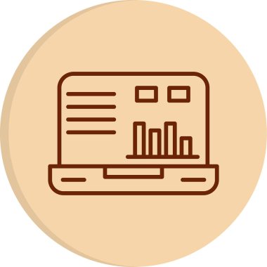 dizüstü bilgisayar simgesi, vektör illüstrasyonu basit tasarım