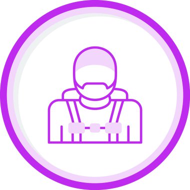 Skydiver simgesinin vektör çizimi 